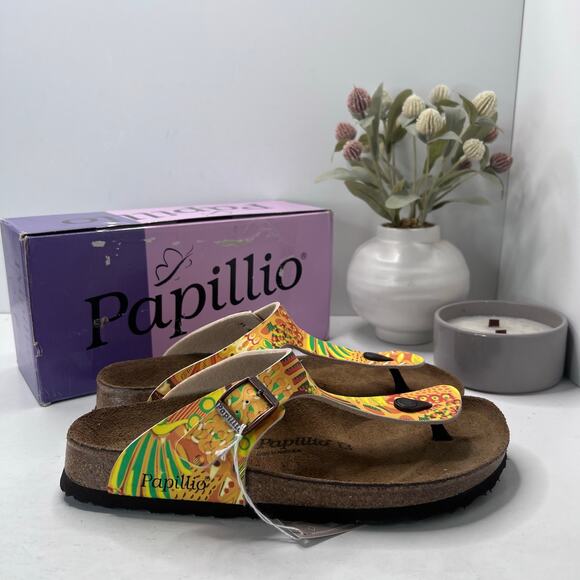 Papillio by Birkenstock Gizeh Sandal African Wax Gold 1005085 Unisex L12/M10 NWB - Picture 4 of 10